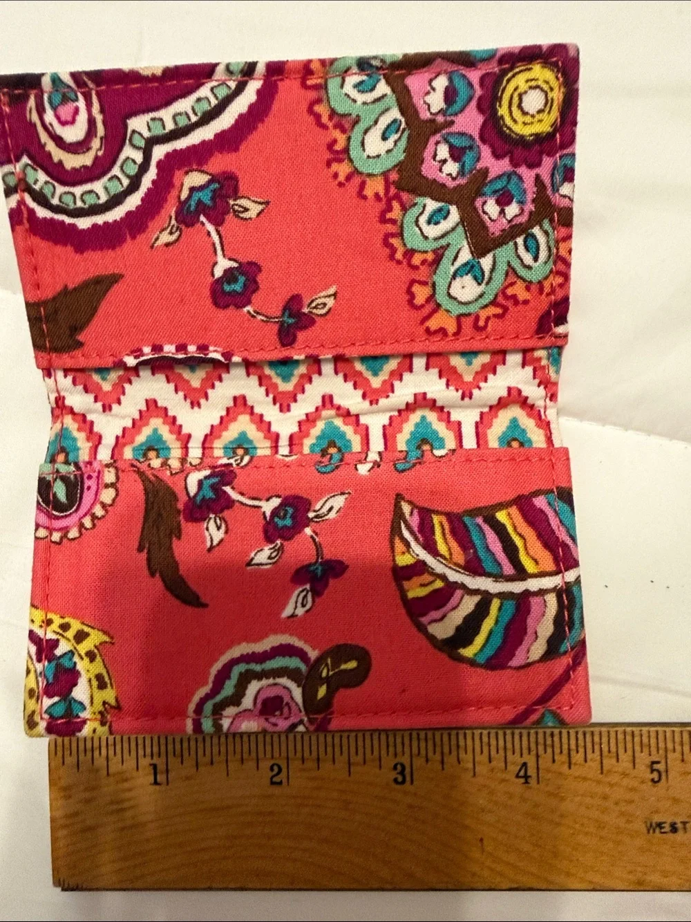 Vera Bradley Color Me Coral Paisley Card Holder RETIRED